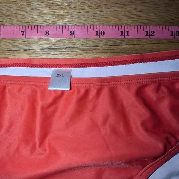 Reddish Orange String Bikini Swim Bottom - Picture 8 of 10